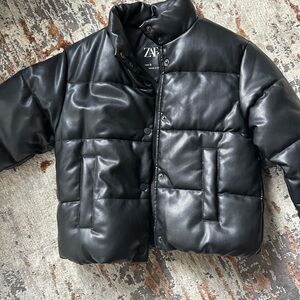 Zara kids pleather jacket- work once!